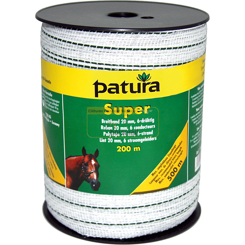 Ruban SUPER - rouleau 200 m, blanc - vert Ruban SUPER - rouleau 200 m, blanc - vert