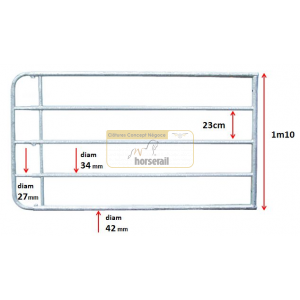 Barrière extensible 1M10/1M70