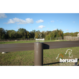 Poteau noir Ø12cm en 2m10