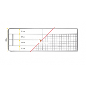 Barrière galva grillagée 4m00